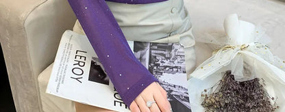 Tops Woman Autumn Winter Red Long Sleeve T Shirt for Women Rhinestone Turtleneck Glitter Sequin Cheap Clothes Elegant Clearance