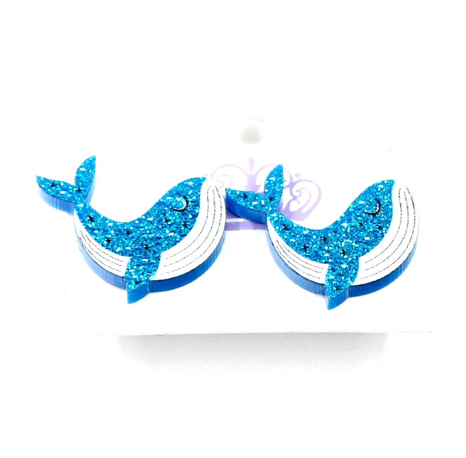 ST065 Acrylic Caterpillar Dangle Earrings Summer Earrings Glitter Acrylic Earrings