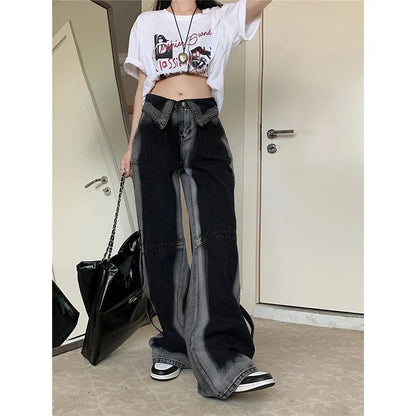 Women Jeans Baggy Aesthetic Vintage Aesthetic Oversize Cowboy Pants Harajuku Streetwear Emo Trashy Denim High Street Trousers