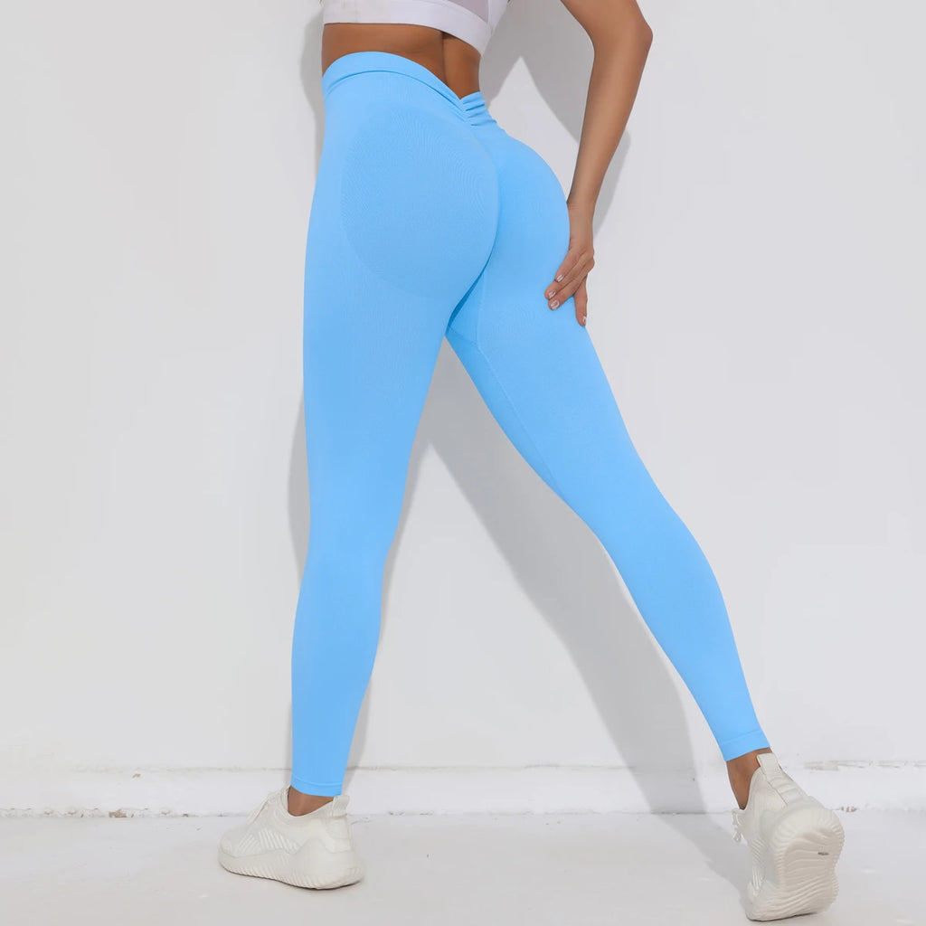 V Butt Yoga Pant Women Fitness Running Pants Tummy Control Slimming Booty Leggings Quick Drying Cycling Workout