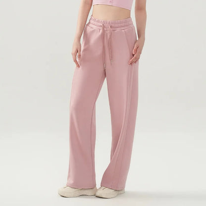 Women's Yoga Pant Autumn Winter Loose Fit Wide Leg Pants Commuting Fitness Drawstring Casual Trousers