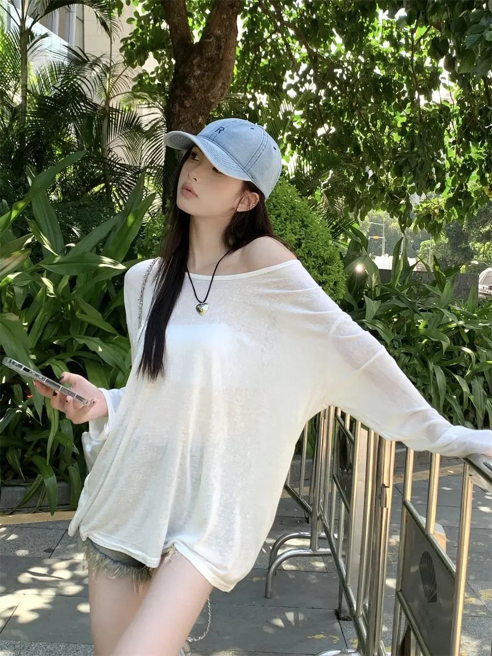 Women T-Shirts Casual Loose New Slightly Transparent O Neck Female Top Thin Sun Protection Tees Spring Summer 2025