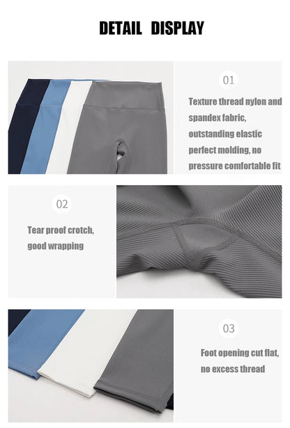 New Ribbed Seamless Yoga Pants High Waist Gym Leggings Sport Women Fitness Female Legging Tummy Control Running Tights