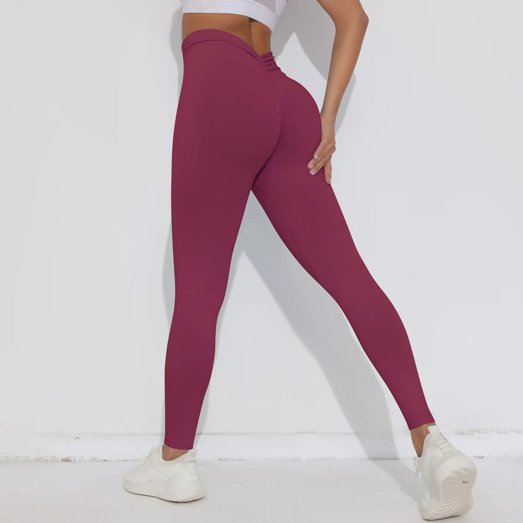 V Butt Yoga Pant Women Fitness Running Pants Tummy Control Slimming Booty Leggings Quick Drying Cycling Workout