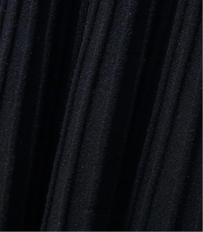 Knitted Skirts Women Autumn Thick Pleated Long Skirt Vintage High Waist Ribbed Female Solid Skirts Casual Streetwear 2025