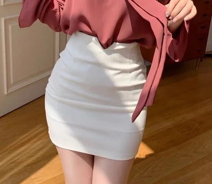 Skirts for Woman Tight Clothes Pink Office Wrap Women's Skirt Sexy Formal High Waist Korean Style Modest Fashion Casual Y2k V