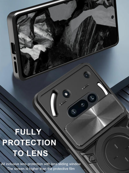 Protective Cover For Nothing Phone 3a Case With Ring Stand Holder Lens Protection Fundas Coque Capa