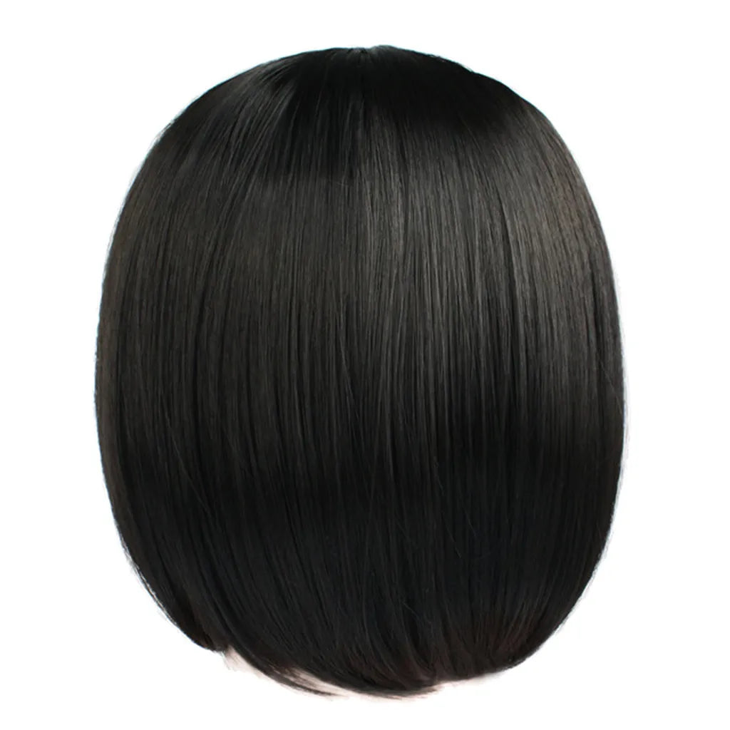 Wigs Short Straight Synthetic Hair Full Wigs for Women Natural Looking Heat