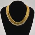 Personalized design, multi-layer metal strap with diamond necklace, European and American sexy collarbone chain, high-end feelin