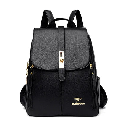 Women Large Capacity Backpack High Quality Leather Vintage Bags for Women School Bags Travel Rucksack Ladies Bookbag Knapsack