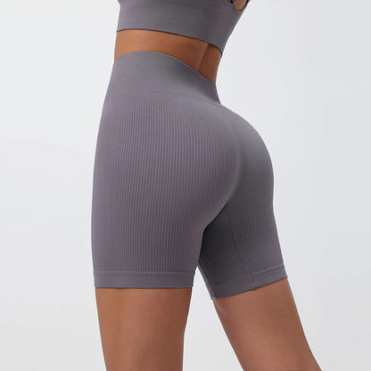 Women's Summer Loose Solid Color Yoga Pants Comfy Workout Pants Slim Female High Elastic Waist Skinny Yoga Running Sporty Shorts