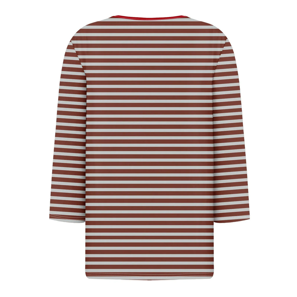 Tops For Women Women'S T Shirt Tee Print Button 3/4 Sleeve Daily Weekend Fashion Basic V Neck Regular Top Ropa De Mujer New