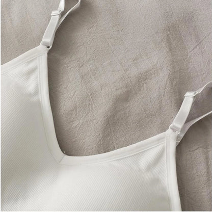 Womens Tops Sexy Tank Top Women Built In Bra Solid Color Camis for Women Crop Top Off Shoulder Sleeveless Camisole 2022 New