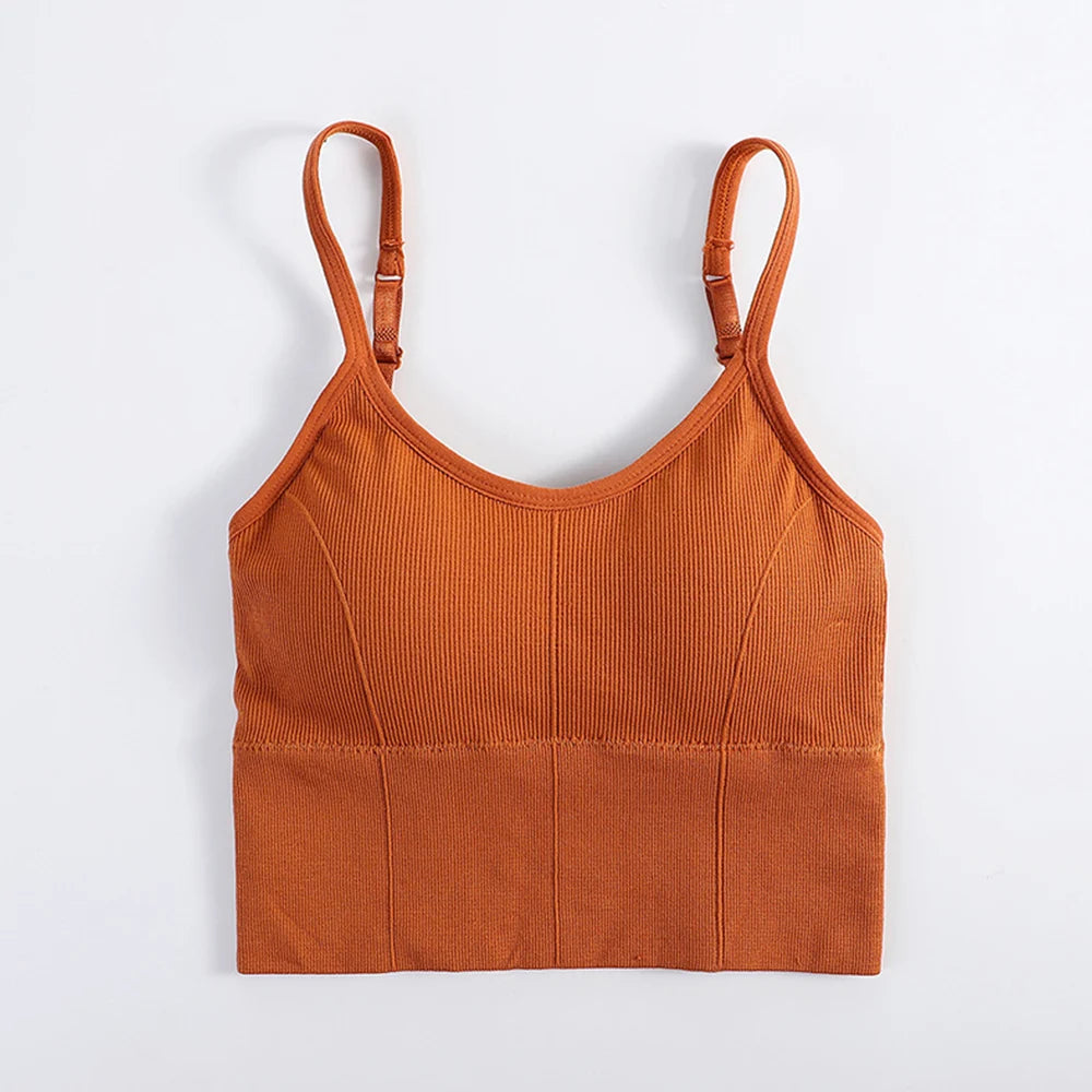 Women Sexy Tops Tube Push Up Bra Female Streetwear Sleeveless Camis Seamless Sport Lingerie Tee Crop Top Bandeau Top Tanks