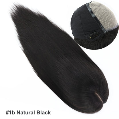 6x6“ Silk Top Full Lace Wig with PU front Real Virgin European Human Hair Wig for Women Silk Base with Elastic Net Wear to go