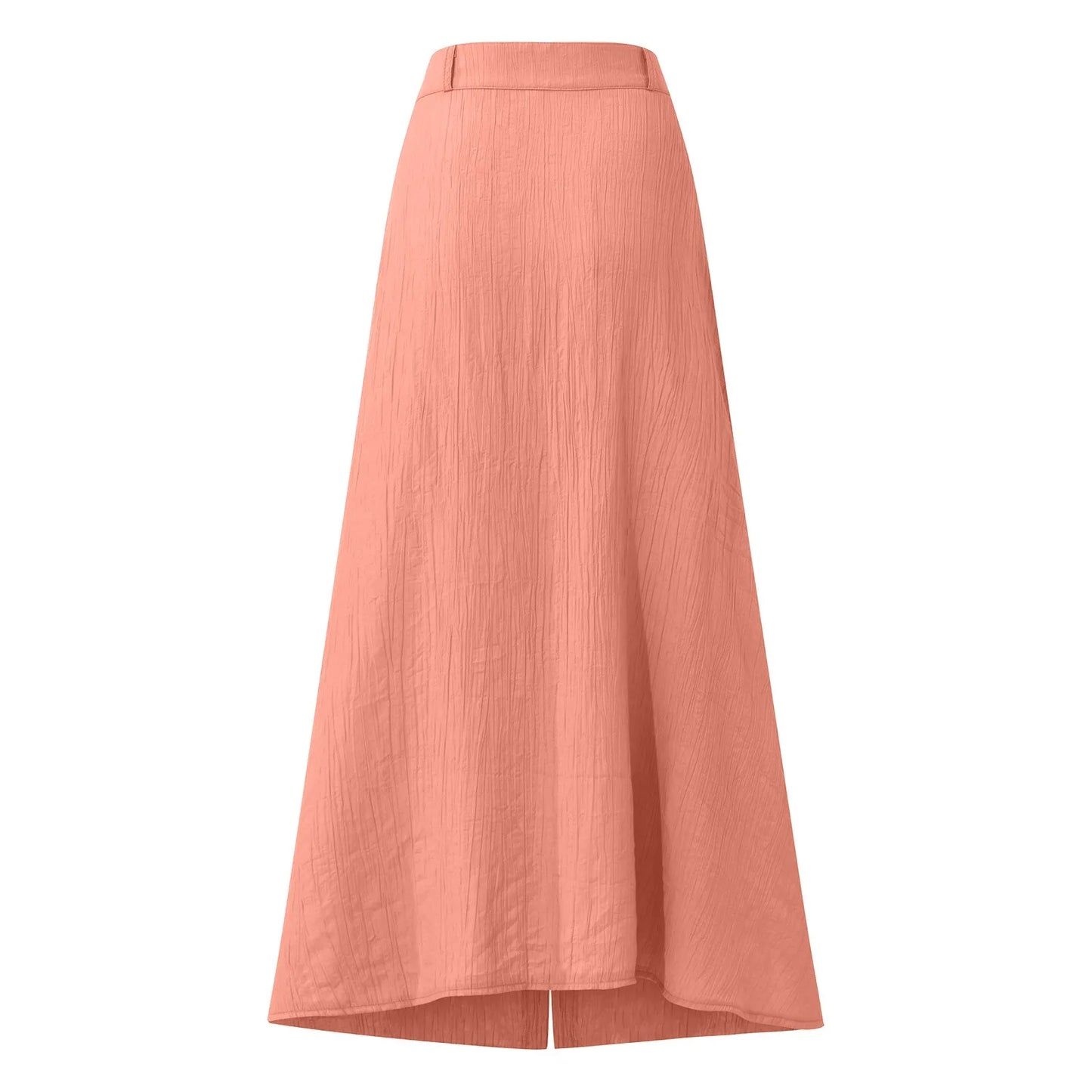 Midi Skirts For Women Bohemian Style Daily And Versatile Half Skirt Fashion Plain Color Basics High Waist Beach Button Dress
