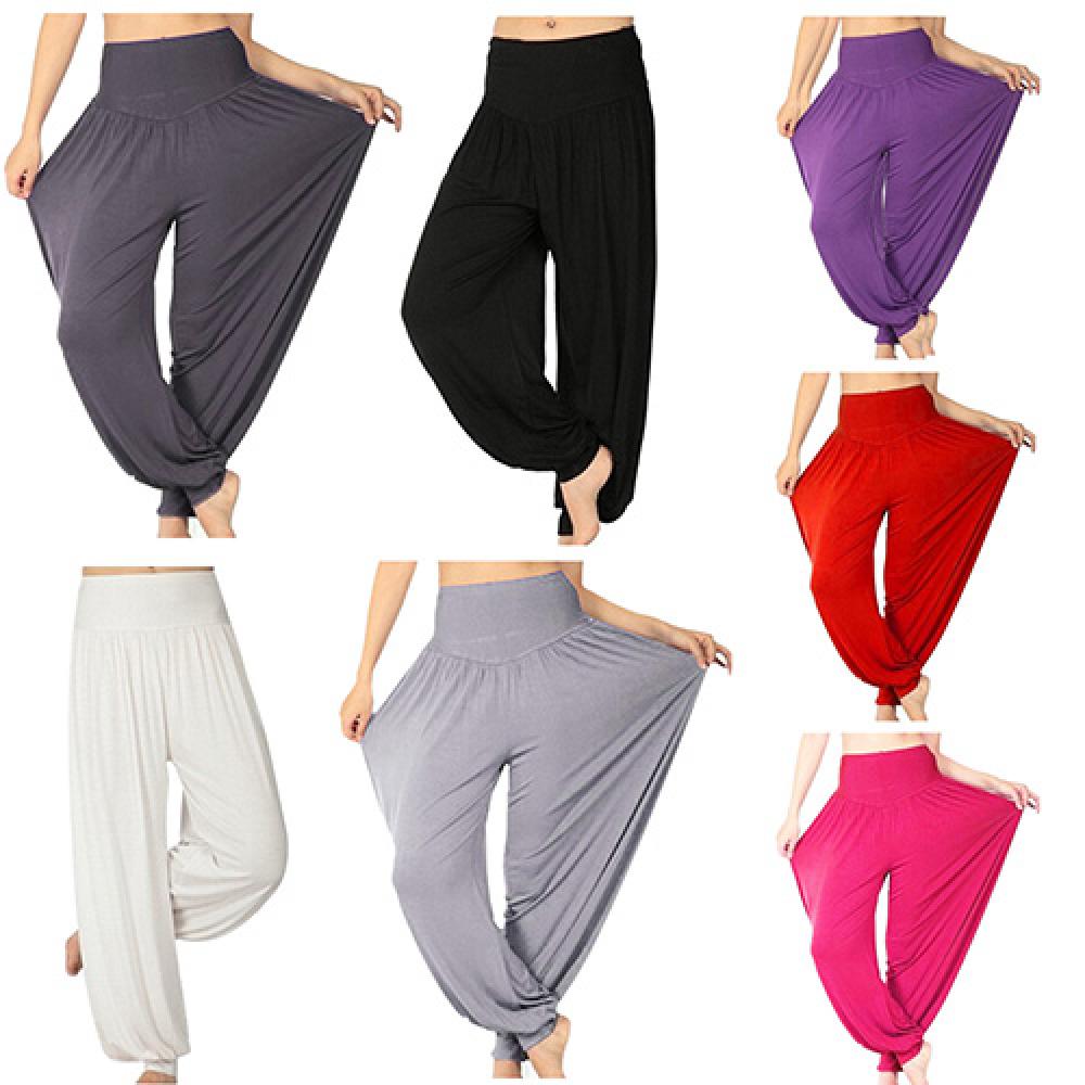 Women's Comfy Harem Yoga Loose Long Pants Belly Dance Boho Sports Wide Trousers Bloomers Dancewear Lady Sweatpants Harlan Pants