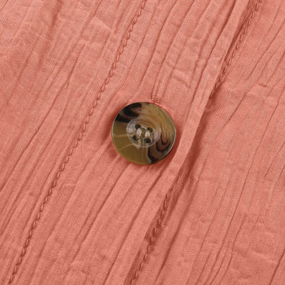 Midi Skirts For Women Bohemian Style Daily And Versatile Half Skirt Fashion Plain Color Basics High Waist Beach Button Dress