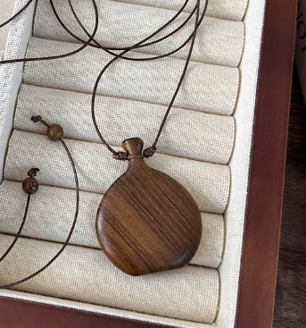 Wooden Pendant Necklace Female Fashion Sweater Chain