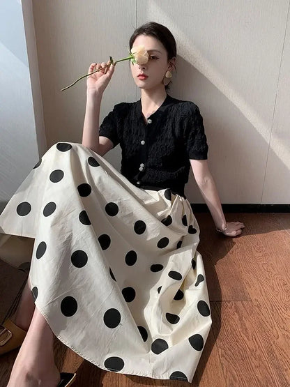 Skirts for Women Chic and Elegant High Waist New In Woman Skirt Clothing Trend 2024 Y2k Vintage A Line Casual Modest Streetwear