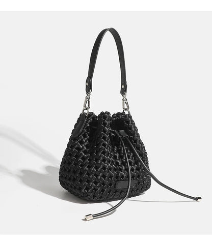 Tote bag woman Bucket bag handbags for women Nylon underarm purse European-style hand-woven bag for women