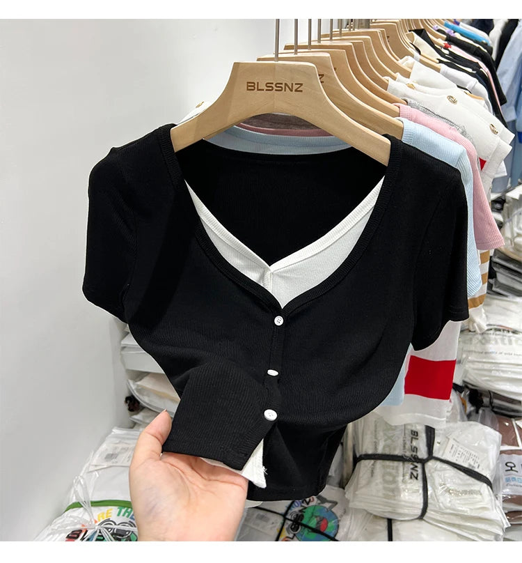 Summer Women T Shirt T-Shirt Woman Clothes Tops Tshirt Female Crop Top Tees Y2k Para Mujer Ropa De Mujer Roupas Feminina Traf