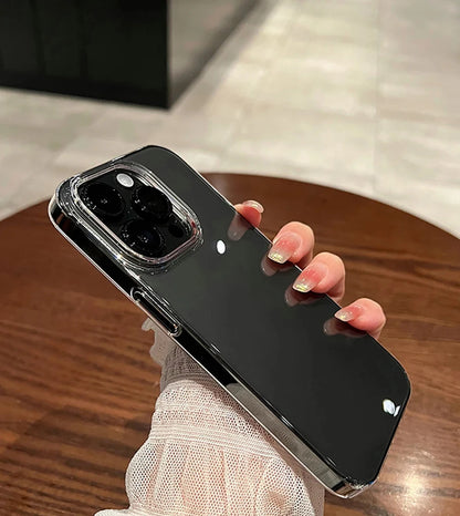 Luxury Shockproof Clear Bumper Cases For iPhone 16 15 14 13 12 11 Pro Max Plus Transparent Soft Acrylic Phone Cover Accessories