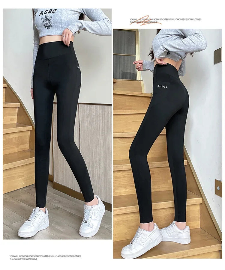 Women's high-waist tight yoga pants spring and autumn abdominal leggings to wear a variety of sports women's pants
