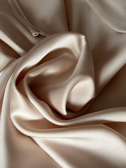 Long Black Satin Skirts Women For Work Summer Autumn Straight Brown Skirt Long Belt Coffee Formal Silk Maxi Skirt For Ladies