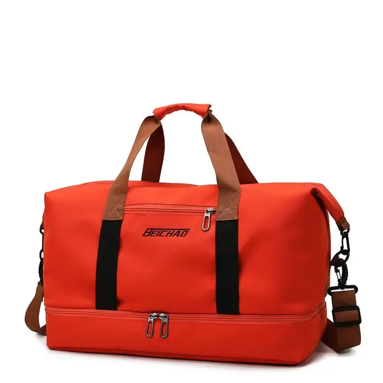 Fashion Travel Bags For Women Large Capacity Men's Sports bag Waterproof Female Messenger Bag Dry And Wet Dropshipping
