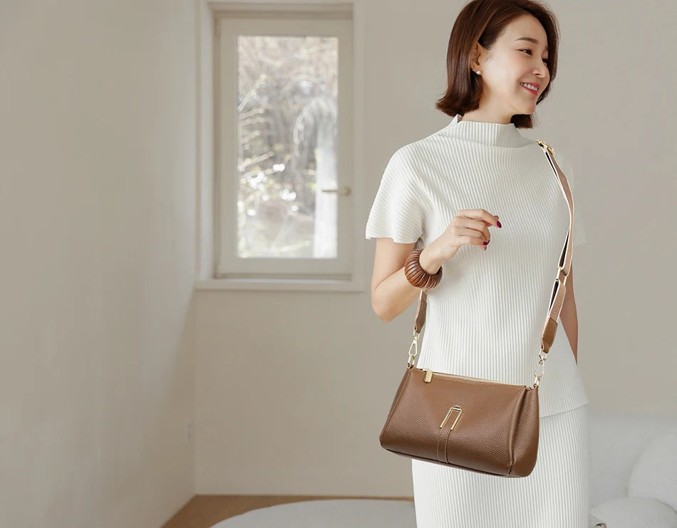 Women's Bag Handbag Fashion Female Messenger Phone Bag 2024 Luxury Cow Leather Women Shoulder Crossbody Bag