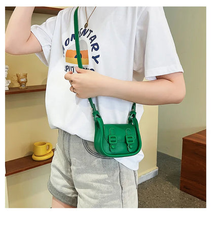 Women Bags Trendy Fashionable Retro Shoulder Bag Casual Crossbody Bag Children Messenger Bag Kids Bags for Girl Solid Wallet 가방