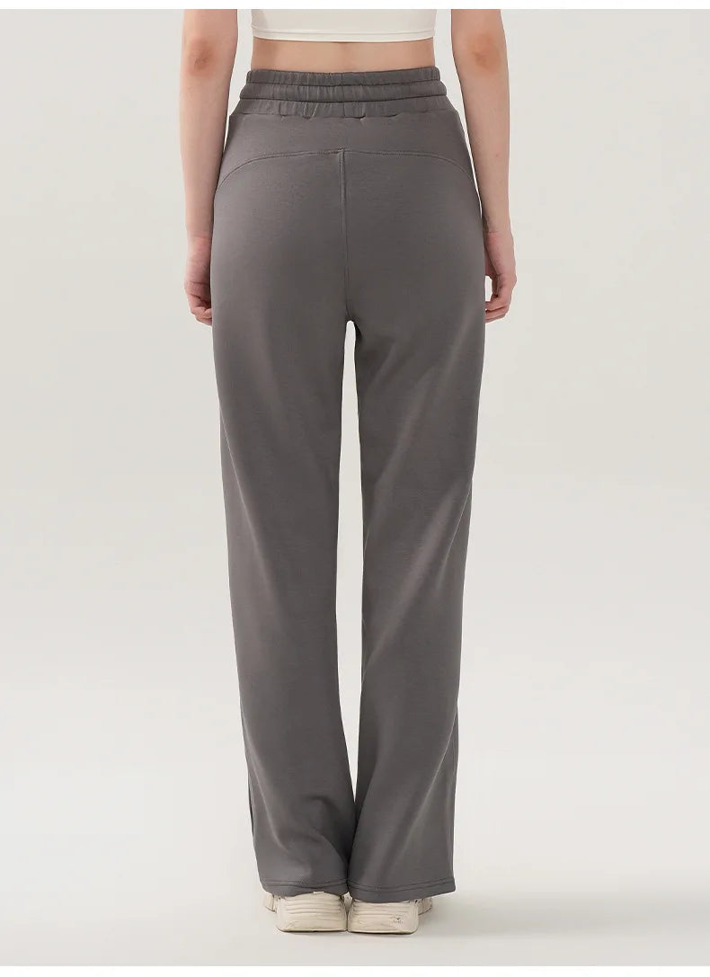 Women's Yoga Pant Autumn Winter Loose Fit Wide Leg Pants Commuting Fitness Drawstring Casual Trousers