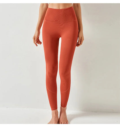 Women High Waist Yoga Pants Leggings with Back Pocket Running Cycling Breathable Sports Leggings Fitness Workout Gym Clothing