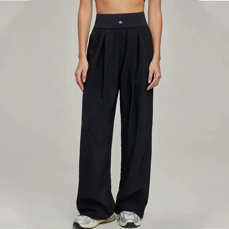 Yoga Sports Pants Women Loose Wide Leg Pants Casual High Waist Fitness Pants