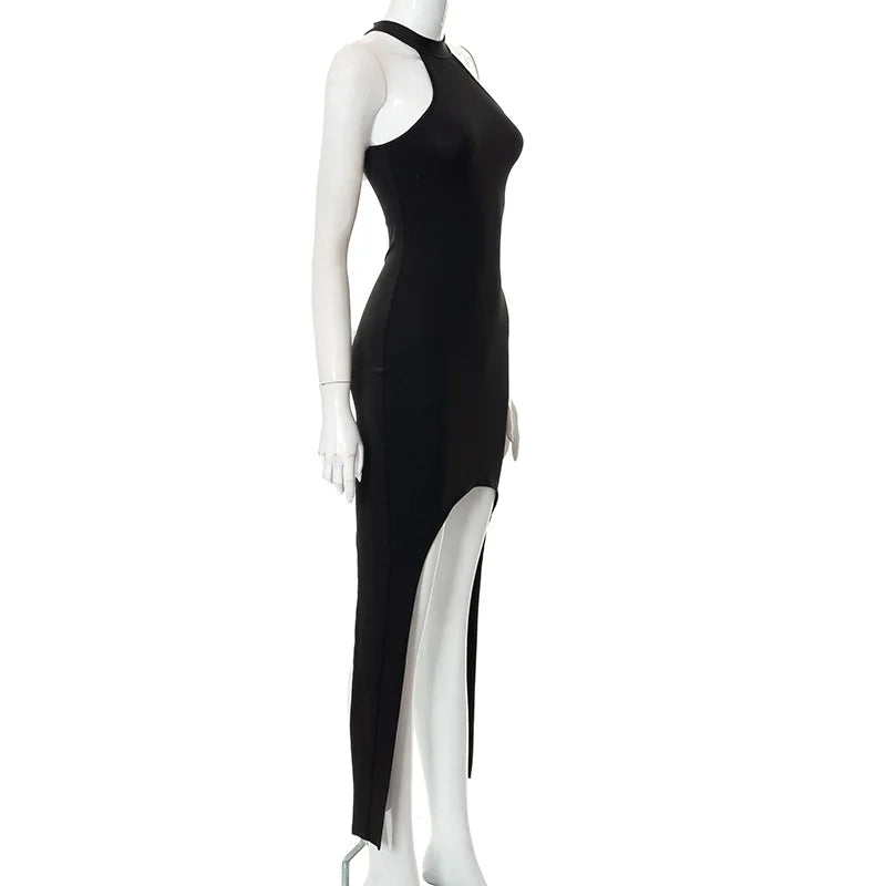 Black Dresses For Women Y2k Clothes Long Tassels Vestidos De Mujer O-neck Sleeveless Sexi Night Dress Hot Club Outfit Streetwear