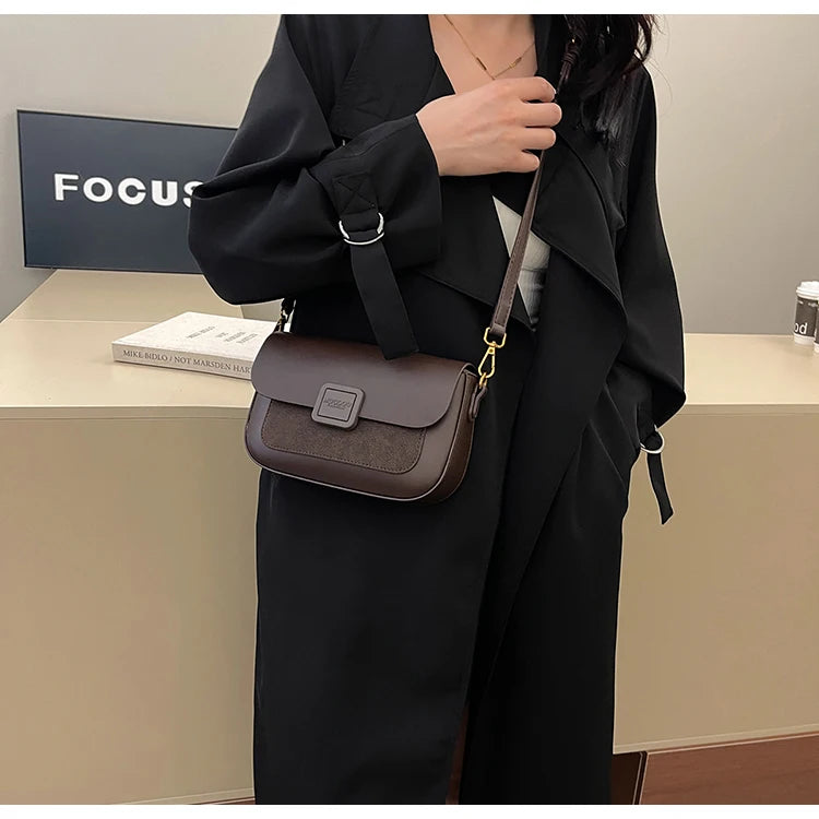Women's Bag 2025 Autumn and Winter Simple Fashion Small Square Bag Korean Style High-Grade Fashion All-Match Casual Shoulder Bag