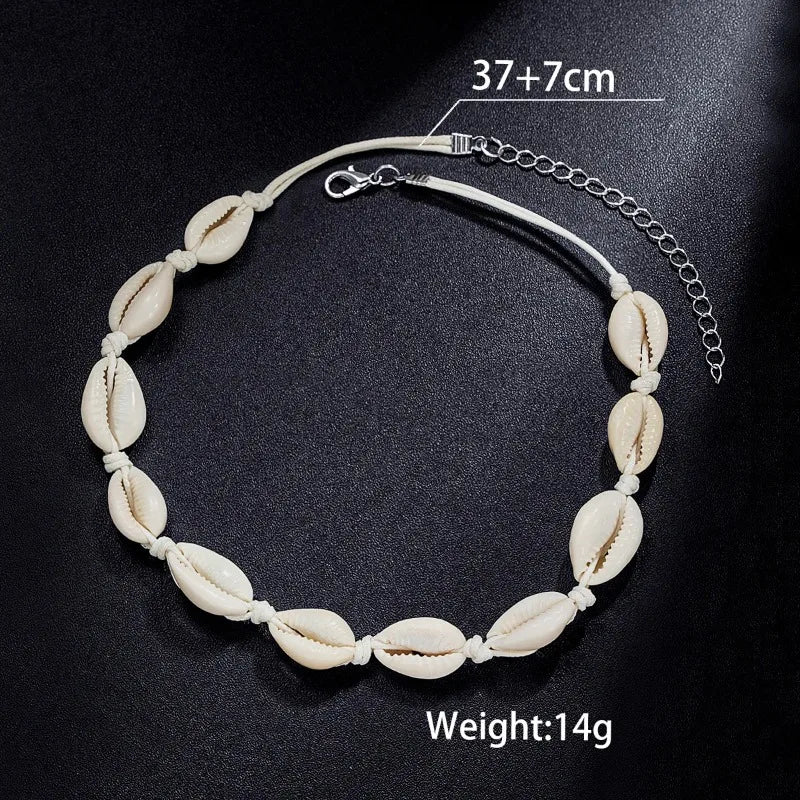 Classic Fashion Shell Beaded Necklace Women's Simple Personalized Handicrafts Gift Clothing Accessories collares para mujer