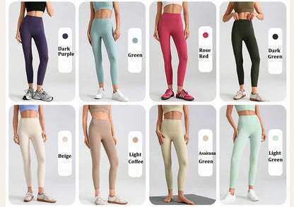 Women's Yoga Pants Gym Leggings Lady's Girl Fitness Soft touch Tights High Waist Elastic Breathable No T Line Sports Pants