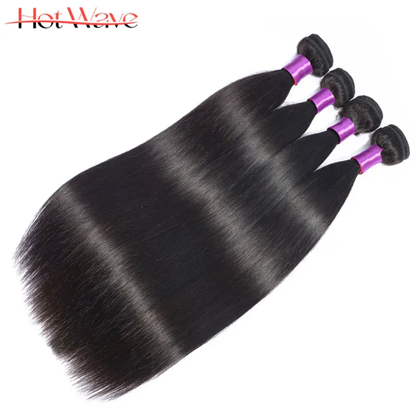Peruvian Hair Weave Bundles 100% Human Hair 1B Hair Extension 1/3 Hair Bundles For Women No Shedding No Tangle Hair Bundles