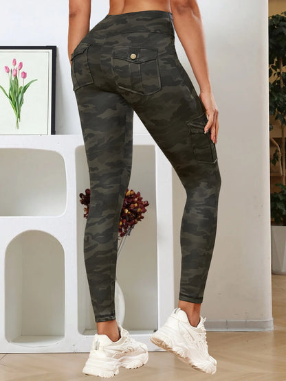New Camouflage Printed Yoga Pants Women's High Waist Butt Lifting Workout  Tights Push Up Fitness Leggings Gym Activewear