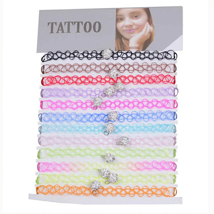 Lace Chokers Necklaces for Women Girls Ladies Vintage Flower Bead Circles Neck Jewelry Colourful Sexy Pink Black Fashion Velvet