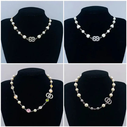 High end letter necklace for women, popular European and American necklaces, socialite, grandmother, collarbone chain for women