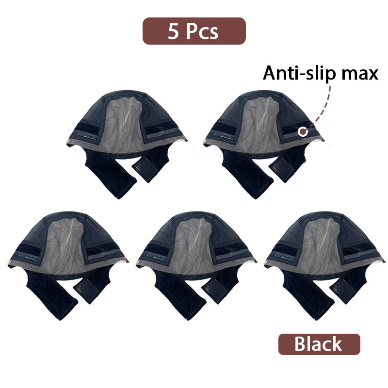 Wig Cap with Grip Band for Keeping Wigs in Place, More Full Cap-wide Transparent Lace for Lace Front Wigs