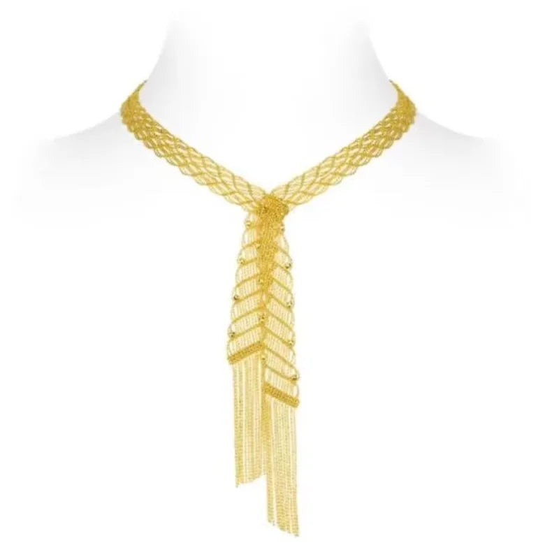 Unique Original Design Women's necklaces Sterling Silver Tiny Beads Ribbon Necklace wome 	 present new year's accessories