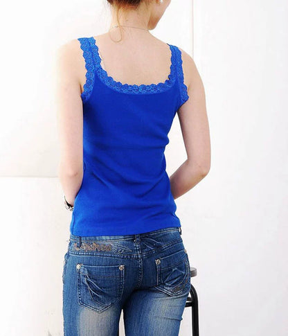 2024 Summer Top Women Sleeveless Lace Tank Top Sexy Women's T-shirt Vest Tank Tops Female Vest Tops White Black Underwear Women